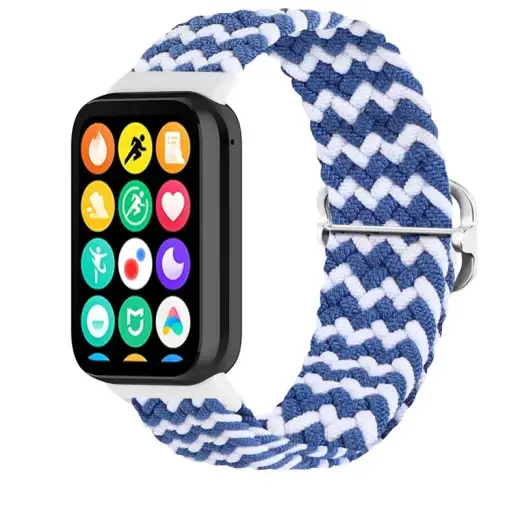 Telcon Braided smartwatch strap for Xiaomi Mi Band 8 Pro | Nylon | blue/white