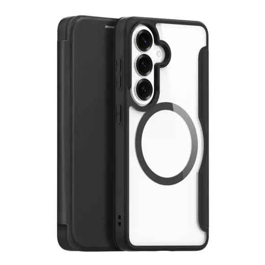 Dux Ducis Skin X Pro чехол-книжка с поддержкой MagSafe для телефона Samsung Galaxy S26+ чёрный