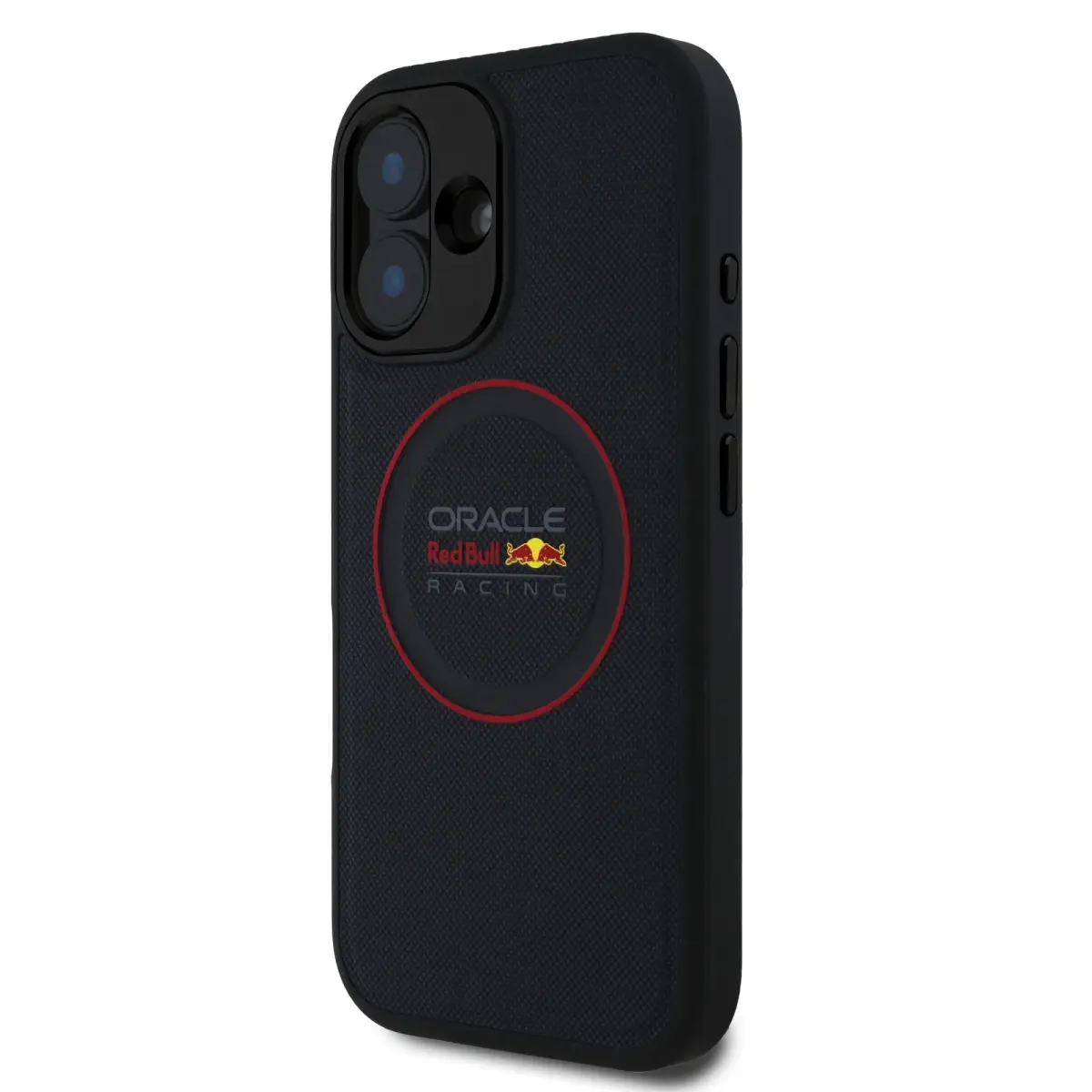 Red Bull PU Leather Red Ring telefona maciņš priekš iPhone 16 zils ar MagSafe atbalstu