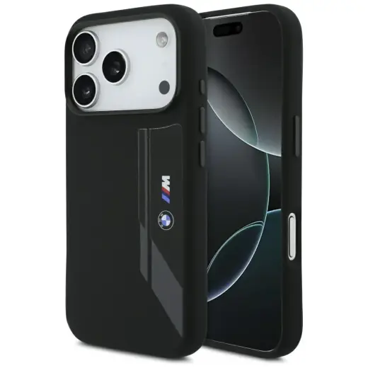 BMW M Silicon Vertical Logo MagSafe Case for iPhone 17 Pro Black