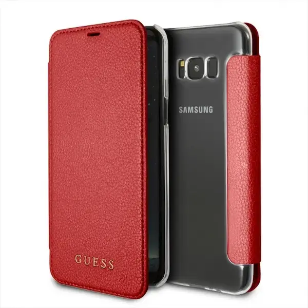 Guess GUFLBKS8LIGLTRE S8 Plus G955 red|czerwony book Iridescent