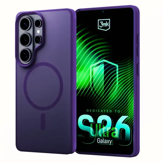 3mk Smoke MagCase maciņš ar MagSafe atbalstu telefonam Samsung Galaxy S26 Ultra (S948) violets