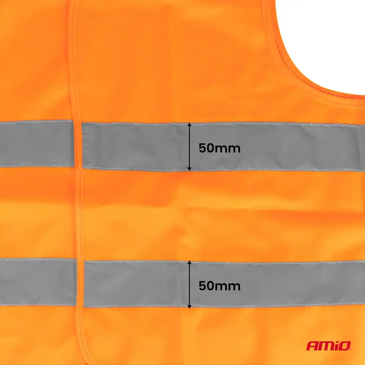 Safety vest XL orange with certificate AMIO-01735