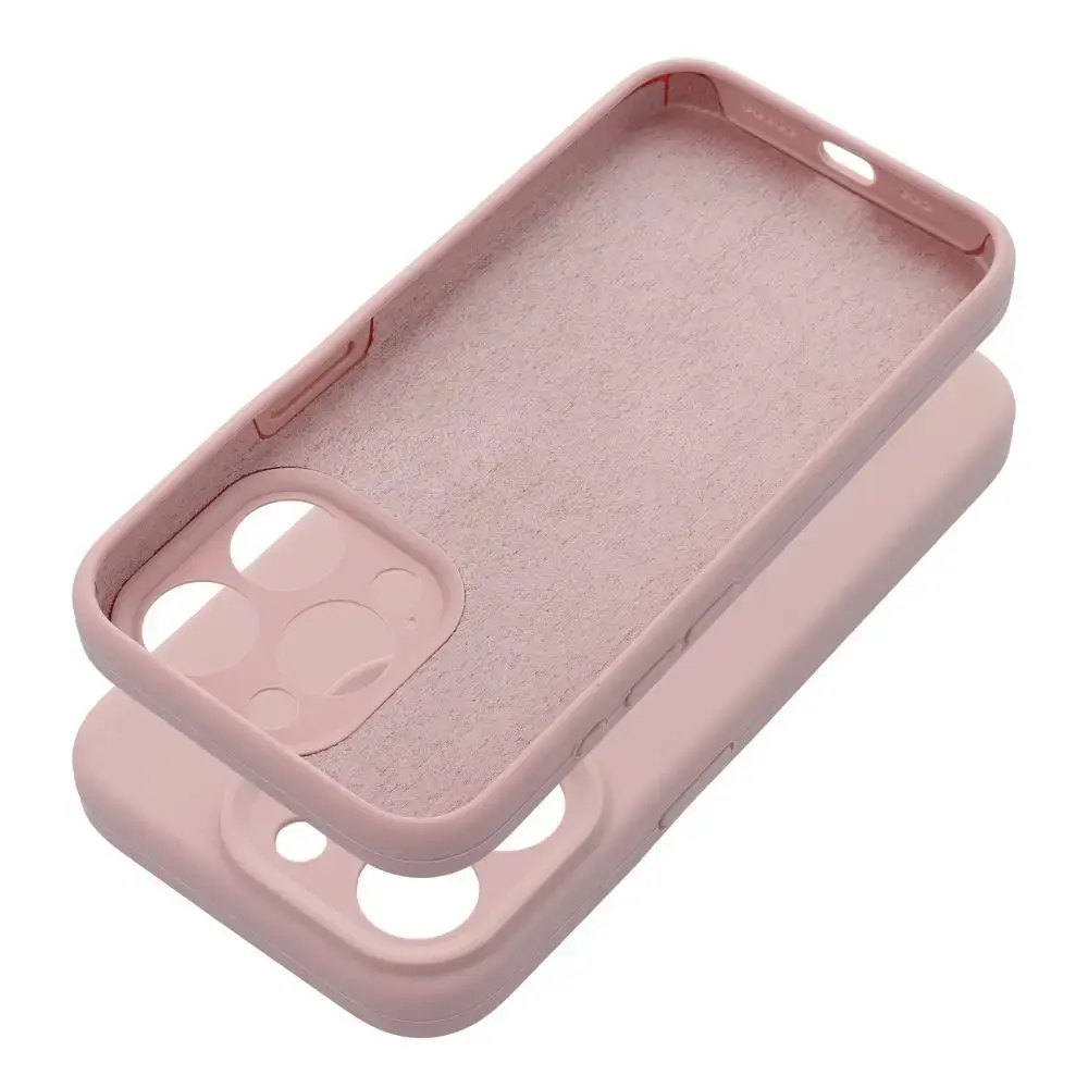 Silicone 2mm maciņš telefonam iPhone 16 smilšaini rozā
