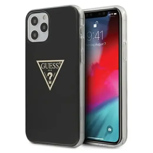 Guess GUHCP12MPCUMPTBK iPhone 12|12 Pro 6,1" czarny|black hardcase Metallic Collection