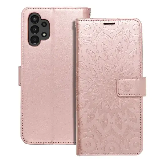 MEZZO mandala grāmatveida maciņš telefonam Samsung Galaxy A13 4G (A135) rozā
