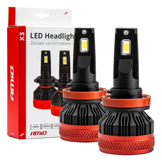 LED Headlights X3 Series H8/H9/H11/H16 AMiO-02981
