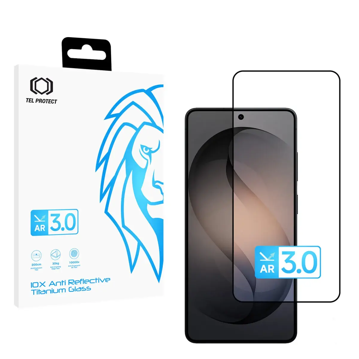 Tel Protect 10X AR 3.0 AntiReflective Titanium aizsargstikls telefona ekrānam Galaxy S26 Ultra