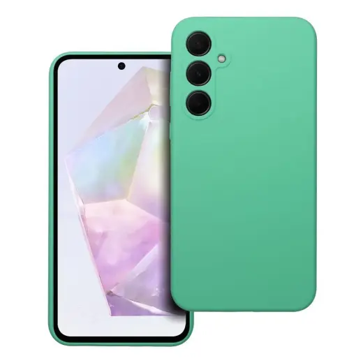 Silicone 2mm telefono dėklas Samsung Galaxy A35 5G (A356) žalias