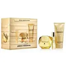 Lady Million Gift set EDP 50 ml, body lotion 75 ml and miniature EDP 10 ml