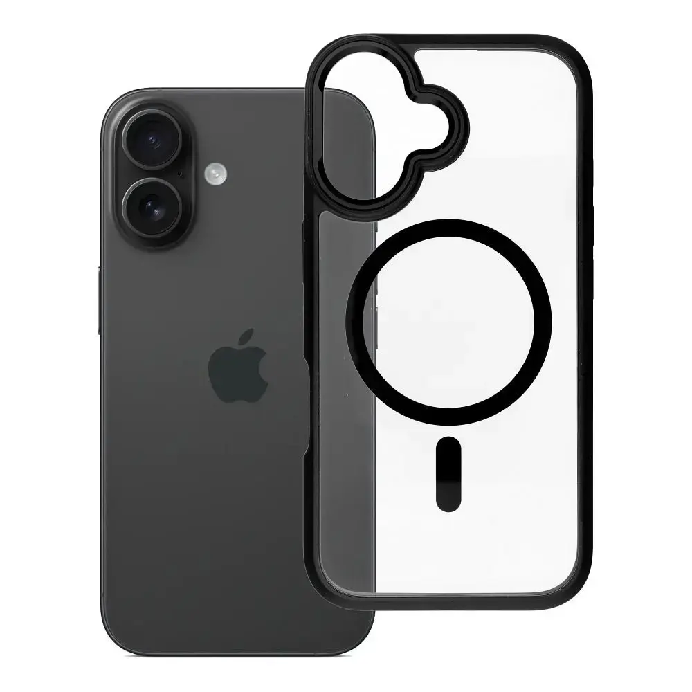 ROAR Mag Bumper maciņš ar MagSafe atbalstu telefonam iPhone 16 melns