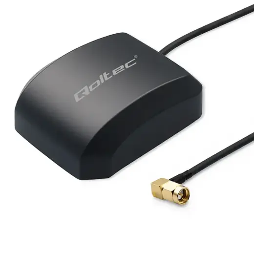 Qoltec Mobile GPS GLONASS antenna with magnetic base | omnidirectional | 28dBi | 50W | SMA RA 