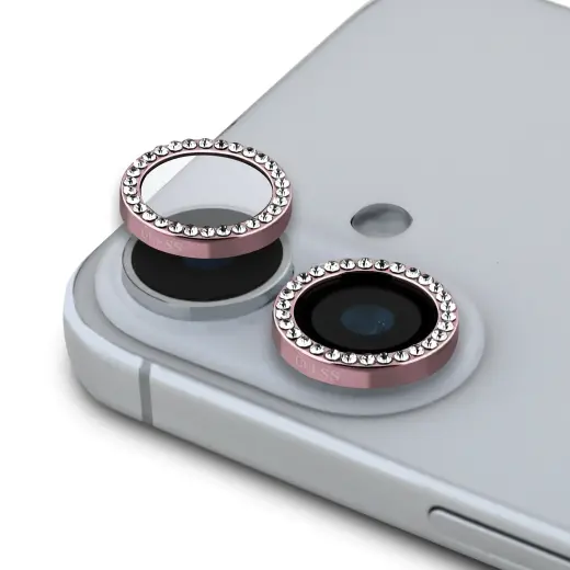 Guess Fixed Glitter ekrāna aizsargstikls priekš iPhone 16|16 Plus Pink