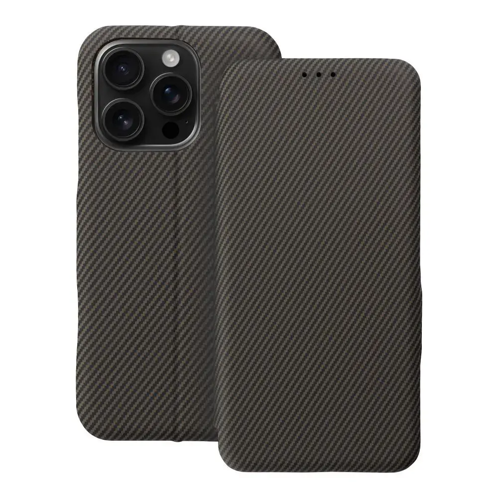 FOLIO Side Magnet grāmatveida maciņš telefonam iPhone 16 Pro brūns