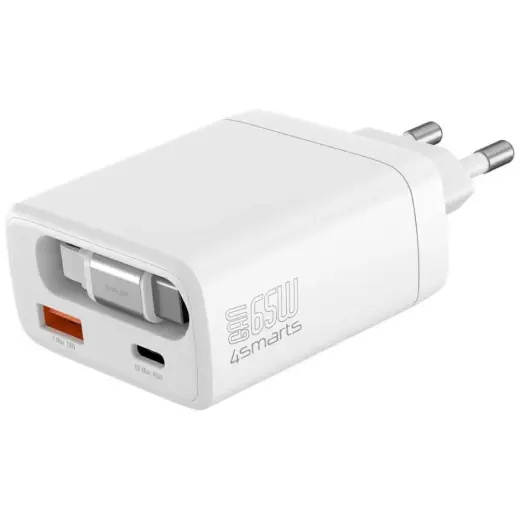 4smarts PDPlug Slim Jojo tīkla lādētājs | 65W | PD, GaN | USB-C | balts