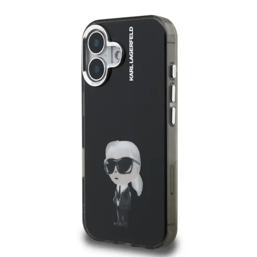 Karl Lagerfeld IML Aquarelle Karl Case for iPhone 16 Black