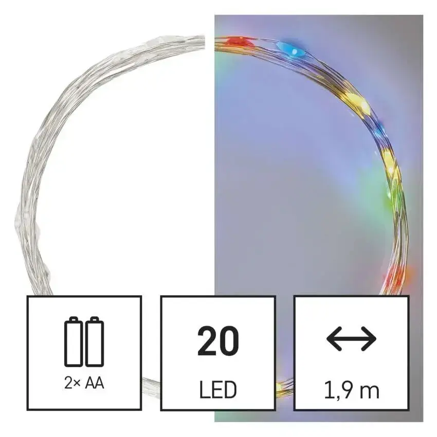 EMOS 20LED XMAS NANO IP20 2AA