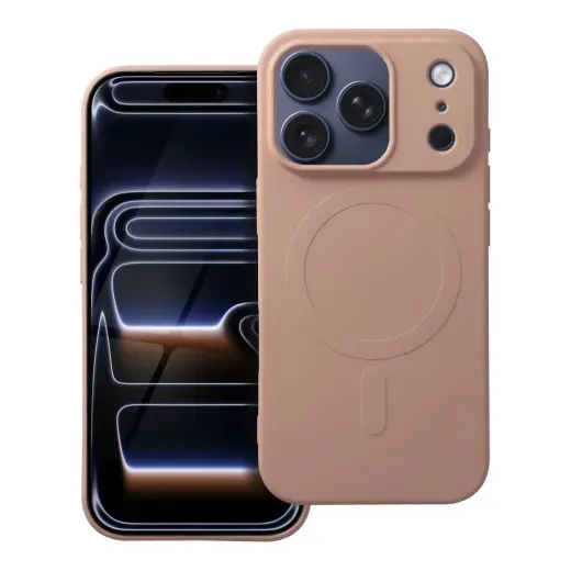 Silicone Mag Cover (big hole) telefono dėklas su MagSafe palaikymu iPhone 17 Pro rožinis