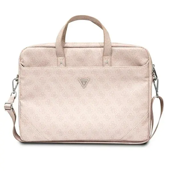 Guess 4G PU Triangle Logo Computer Bag 15|16" Pink