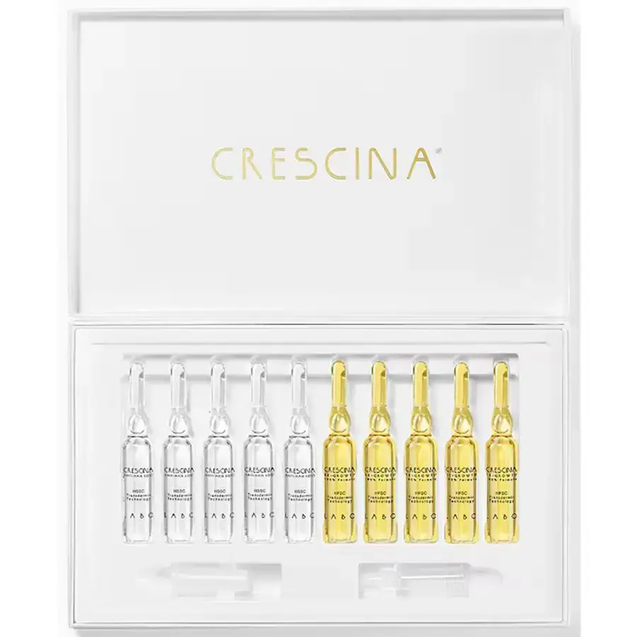 Set, Labo,  Crescina Follicular Islands 1900, For Growth Stimulation, Ampoules Treatment Serum, For Scalp, For Men, 10 + 10 pcs