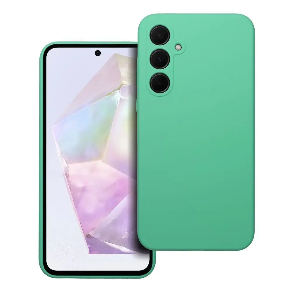 Silicone 2mm maciņš telefonam Samsung Galaxy A35 5G (A356) zaļš