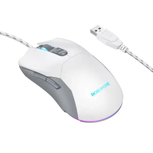 Borofone Computer mouse BG18 Valeroso white and grey