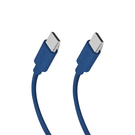  data transfer and charging cable | USB-C to USB-C | 60W | 1.5m | blue