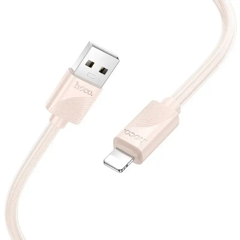 Cable USB A to Lightning Hoco 2,4A 1 m X114 pink