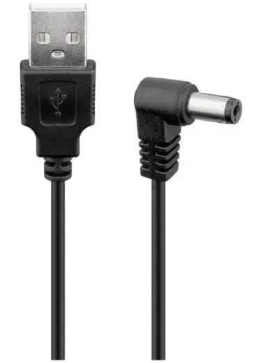 Goobay USB to DC Cable 5.5 x 2.1 mm, 1 m, 5V 1A black