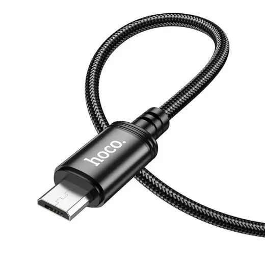 Hoco X89 data transfer and charging cable | USB-A to Micro USB | 12W | 2m | black