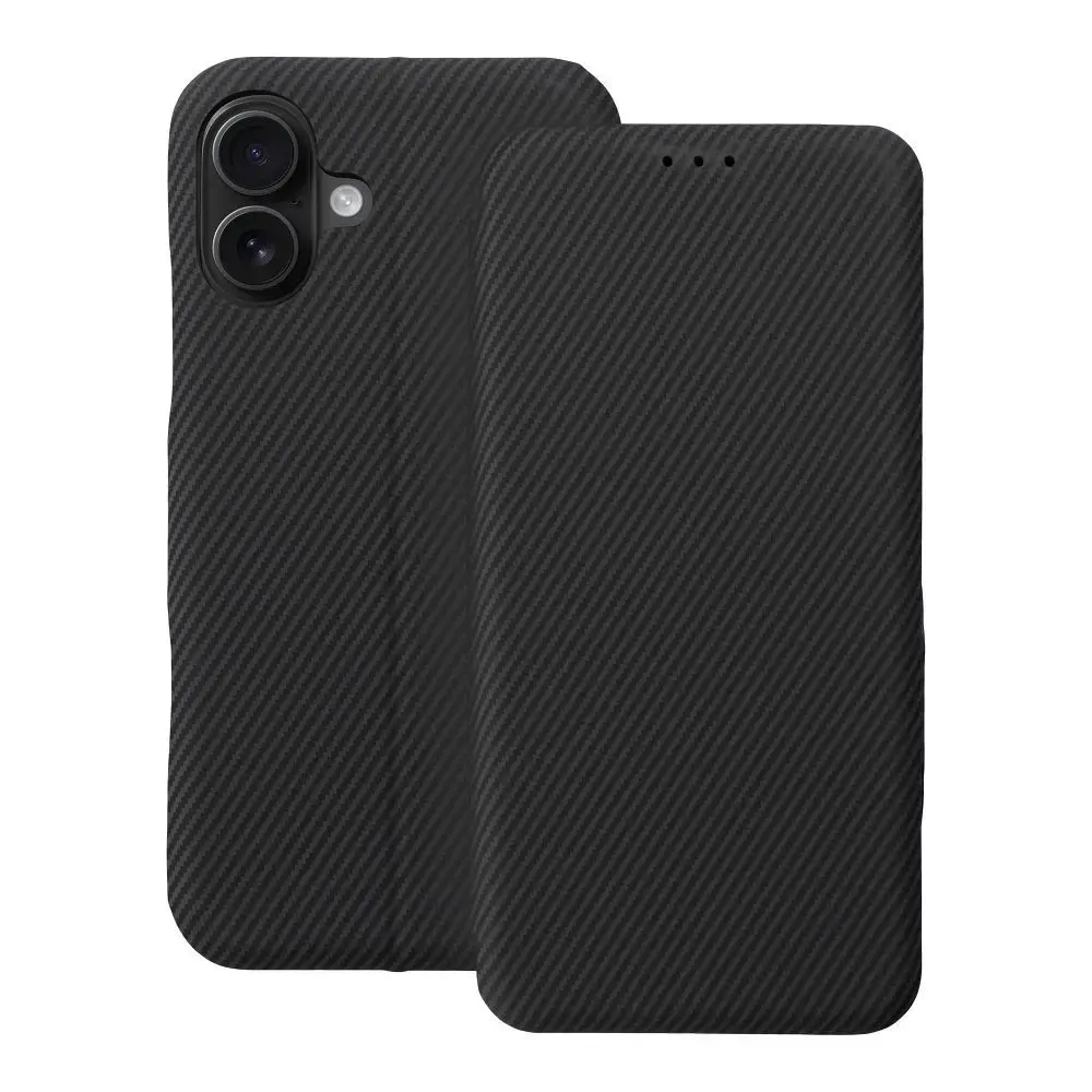 FOLIO Side Magnet grāmatveida maciņš telefonam iPhone 16 Plus melns