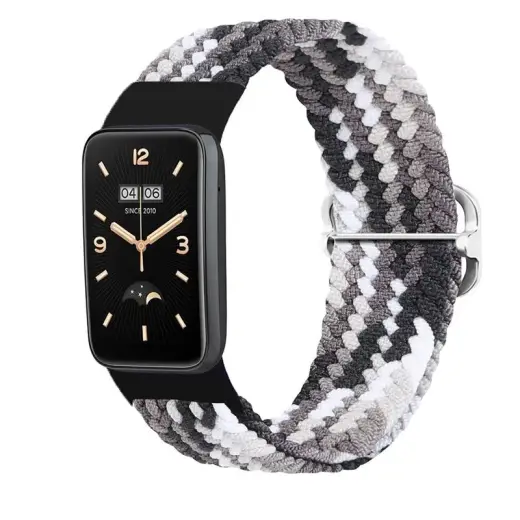 Telcon Braided smartwatch strap for Xiaomi Mi Band 7 Pro | Nylon | black/white