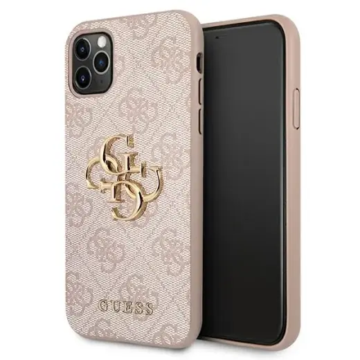 Guess GUHCN584GMGPI iPhone 11 Pro różowy|pink hardcase 4G Big Metal Logo