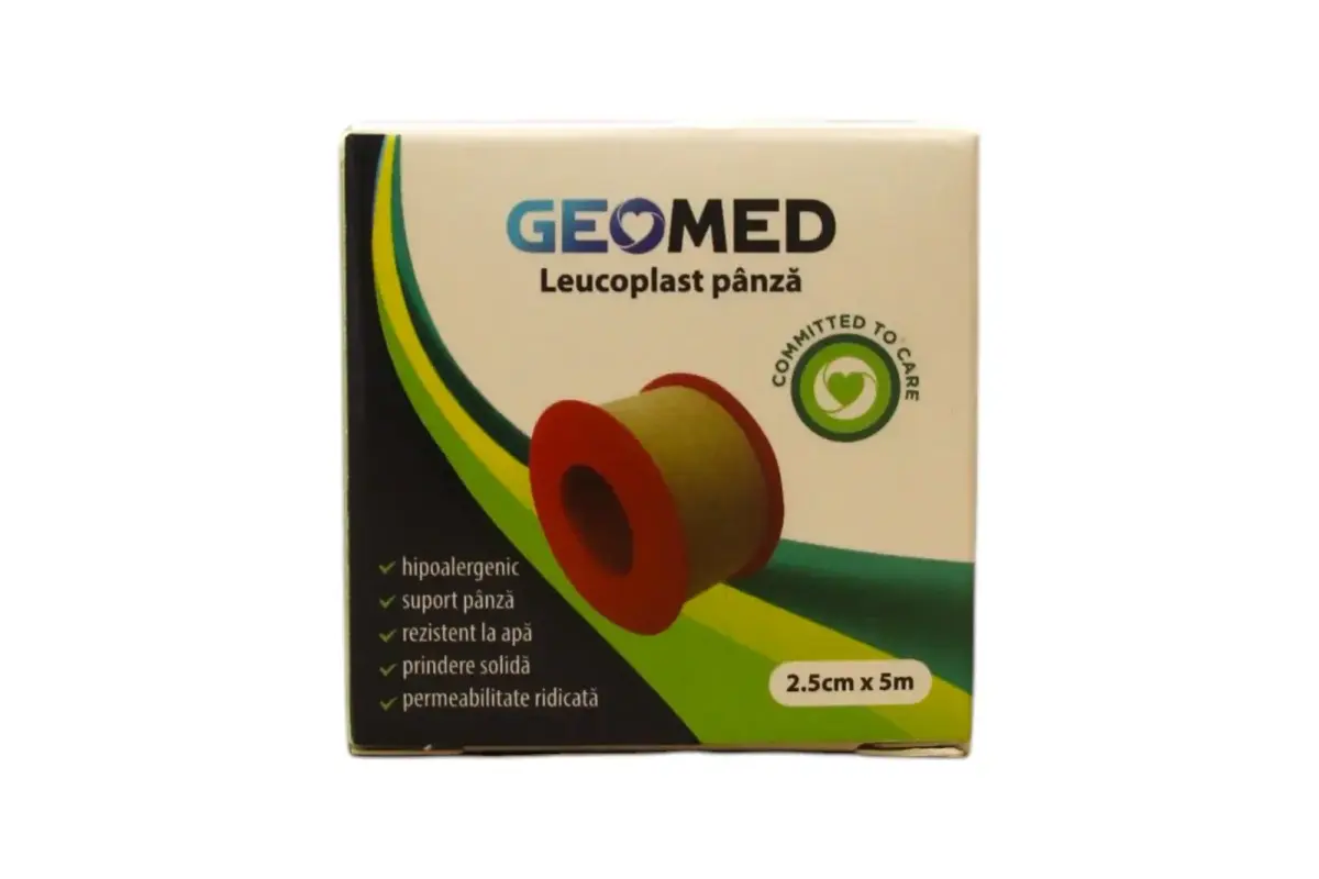 Geomed Leukoplast, Textile, 2.5 cm x 5 m