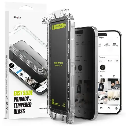 RINGKE EASY SLIDE 2-PACK IPHONE 15 | 16 ПРИВАТНОЕ СТЕКЛО