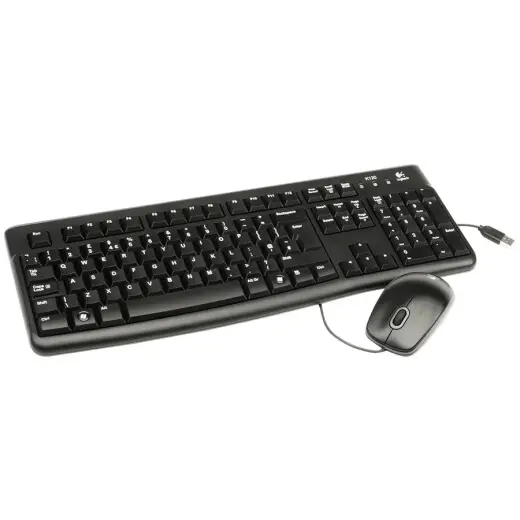 LOGITECH MK120 Corded Combo - BLACK - USB - GREEK