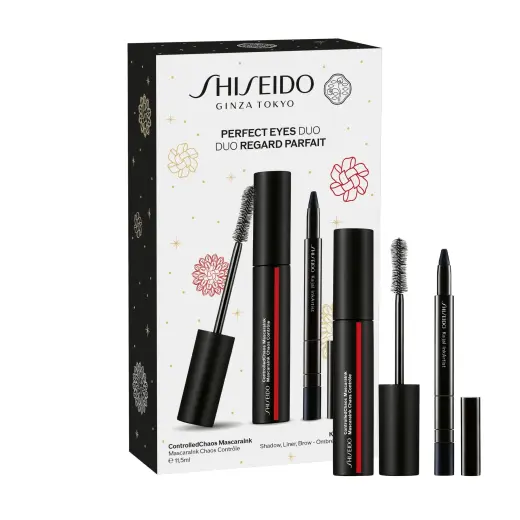 Shiseido by Shiseido Perfect Eyes Duo: ControlledChaos Black Pulse Mascara 11.5ml + Kajal Inkartist Black 0.8g -2pcs for WOMEN