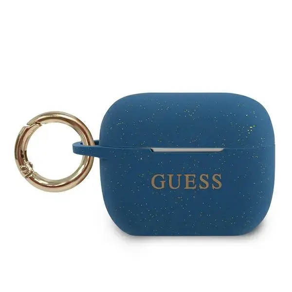 GUACAPSILGLBL Guess Silicone Case for Airpods Pro Blue