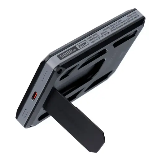 Veger Wallet Tracker W0582 MFi väline akupank (powerbank) | 5 000 mAh | 20W | PD | USB-C, Lightning | black