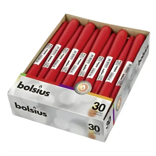 Table candle 1pc. 245/24mm red