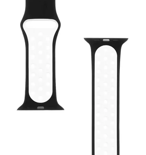 Tactical 164 Double Silicone Band for Apple Watch 1|2|3|4|5|6|7|SE 42|44|45mm Black|White