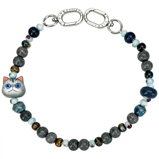 Bag charm handstrap Nimmy New Big Eye Cute Pets 2.0 grey