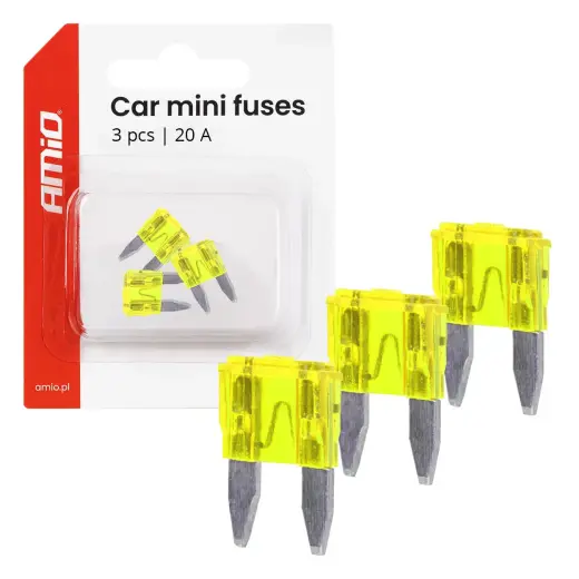 Car blade fuses MINI 3 pcs 20A AMIO-0510