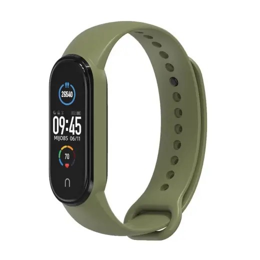 nutikella rihm Xiaomi Mi Band 5/6/7 jaoks | silikoonist | roheline