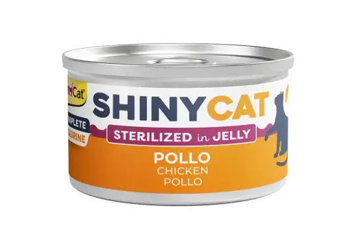 Konservēta barība kaķiem  - Gimborn SHINYCAT JELLY STERILIZED CHICKEN 70g