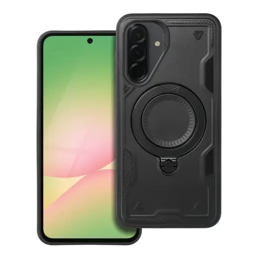 FROST ARMOR telefono dėklas su stovu Samsung Galaxy A56 (A566) juodas