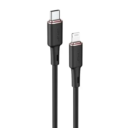 Acefast C2-01 datu pārraides un uzlādes vads | MFI | USB-C uz Lightning | 30W | 1.2m | melns