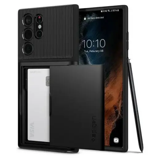 Spigen Slim Armor CS Samsung S908 S22Ultra czarny|черный ACS03927 phone чехол для телефона Samsung Galaxy S22 Ultra черный