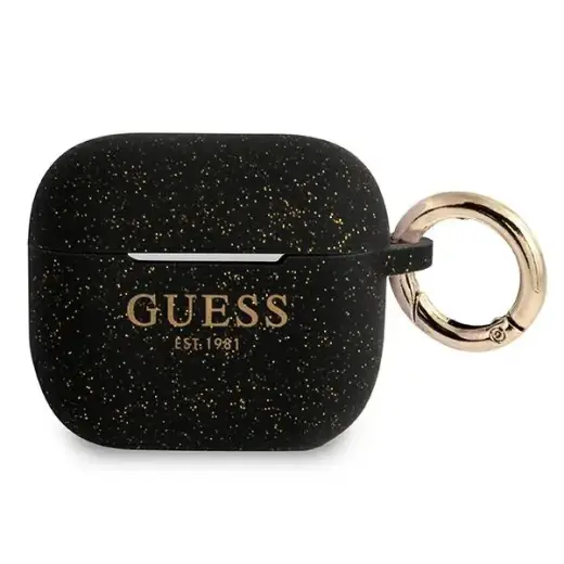 Guess GUA3SGGEK AirPods 3 cover black Silicone Glitter