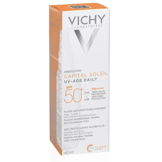 VICHY Capital Soleil UV Age Daily SPF 50+ Invisible Sun Cream with Niacinamide 40ml